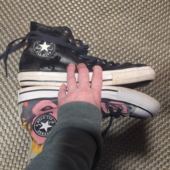 Andy Warhol/Marilyn Monroe high top chucks - Picture 7 of 7